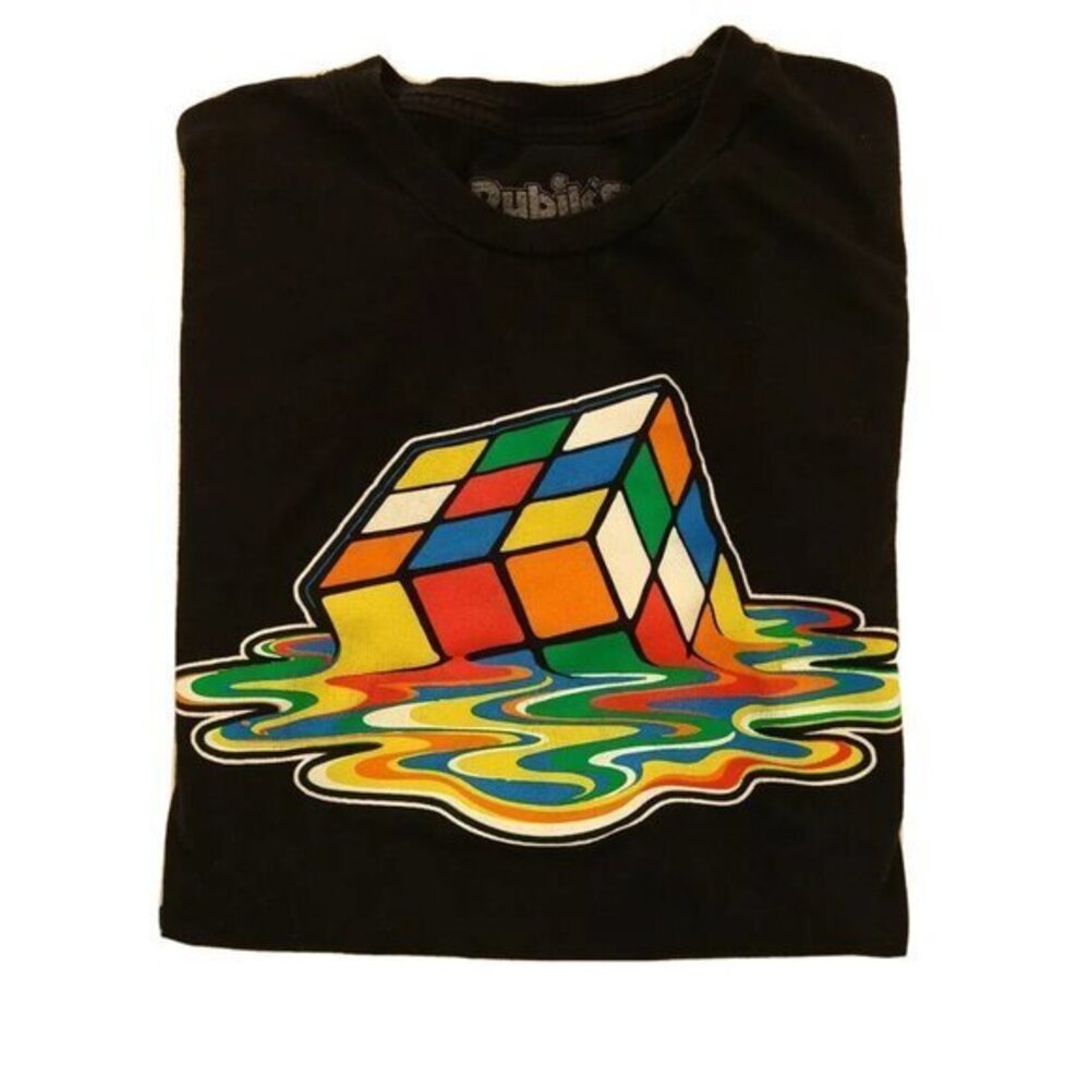 Rubik's Cube Melted Cube T-shirt Men's Size Medium